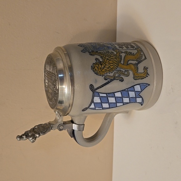 Vintage Merklebach stoneware Stein with pewter lid Munchen - Picture 3 of 12